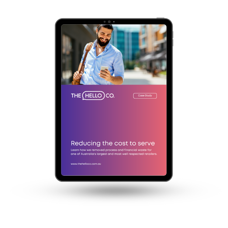 Reducing the Cost to Serve Reducing the Cost to Serve